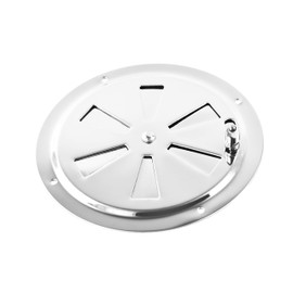 MARINE CITY Stainless Steel Cabin Ventilation Plate 5" Round Louver Vent Cover Butterfly Air Vent Gill Plate with Side Knob for Marine Yacht