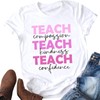 Teacher Shirts for Women Funny Teach Autism Graphic Tees Tops