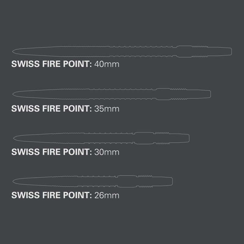 Target Darts Swiss Points, Fire Swiss Point Dart Tips (3