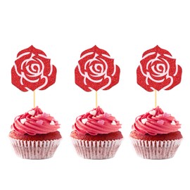 Valentine's Day Cupcake Toppers (Rose)