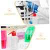 Mobestech 6pcs Plastic Lash Wash Bottle Safety Squeeze Bottles for