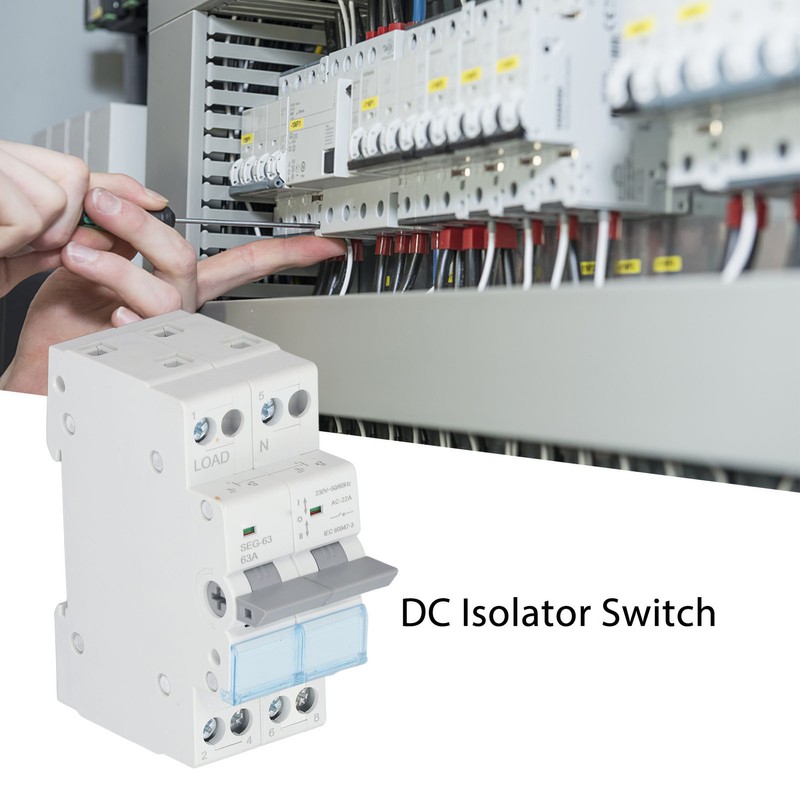 DC Isolator Switch 230V 63A 2P Dual Power Disconnect Switch
