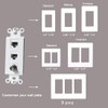 BUPLDET 2 Ethernet 1 Coax Wall Plate Insert - Dual
