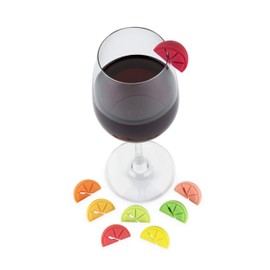 TrueZoo True Fabrication Citrus Charms Glass Markers (Set of 8), 1.25"