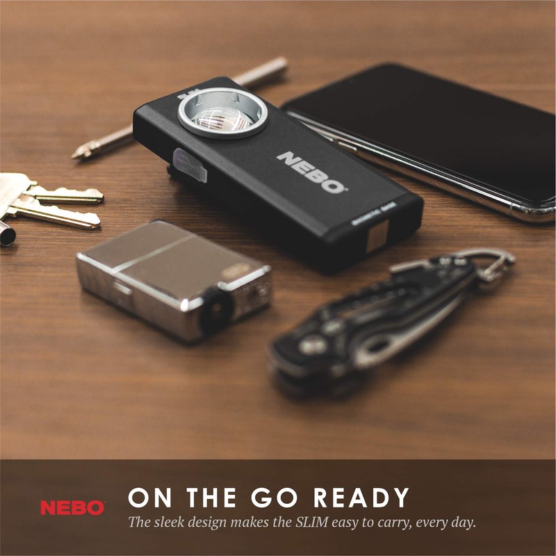 NEBO SLIM Pocket Flashlight | 500 Lumens, Rechargeable Mini EDC
