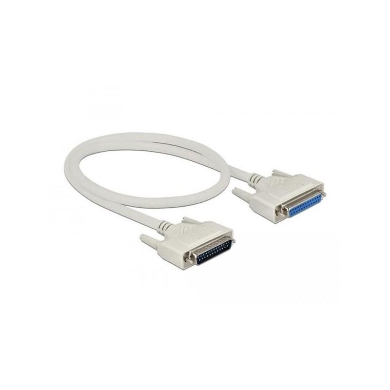 Delock Serial Cable D-Sub 25 Male to Female 0.5m