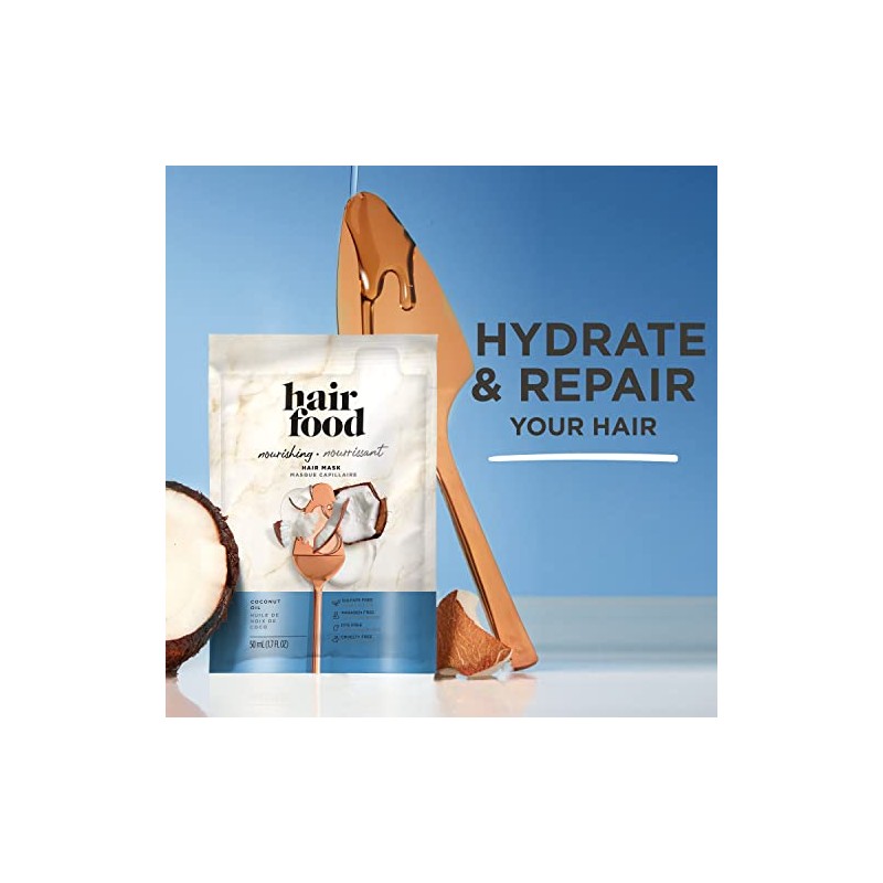 Hair Food Mascarilla nutritiva para el cabello de coco, 1.7