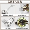 Hasmikit 5 Pack Matte Black Door Handles Privacy Door Levers,