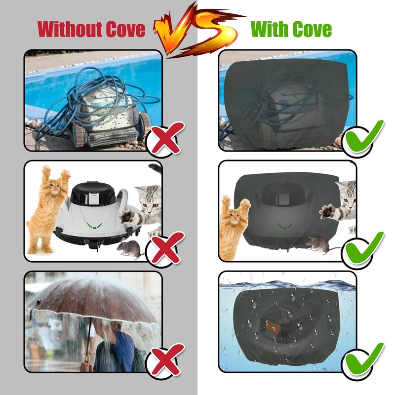 Protective Cover for Cordless Robotic Pool Cleaner - Keyrank Cover