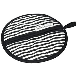 DEAN & DELUCA Pot Holder, Black, Pot Gripper, Mitten, Round, Simple, Diameter Approx. 7.1 inches (18 cm)