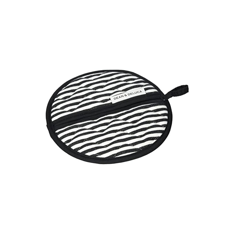 DEAN & DELUCA Pot Holder, Black, Pot Gripper, Mitten, Round,