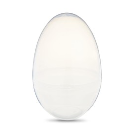 Way To Happiness 12-Inch Clear Plastic Easter Egg - Giant Fillable Container for Easter Baskets, Decor, and Treats