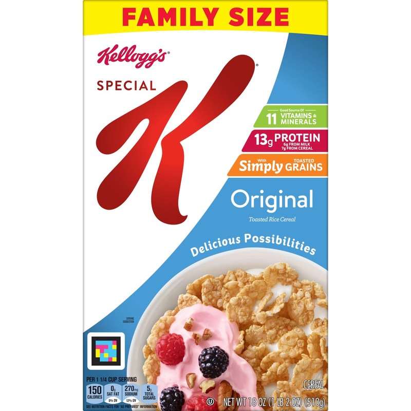 Kellogg's Special K, Breakfast Cereal, Original, Made with Folic Acid,