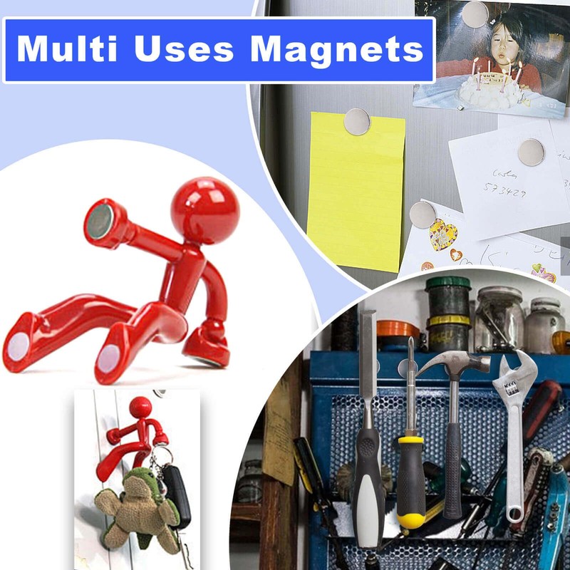 DGDUBRB 15x2mm Fridge Magnets, Super Strong Neodymium, Multi-Use Whiteboard Magnets,