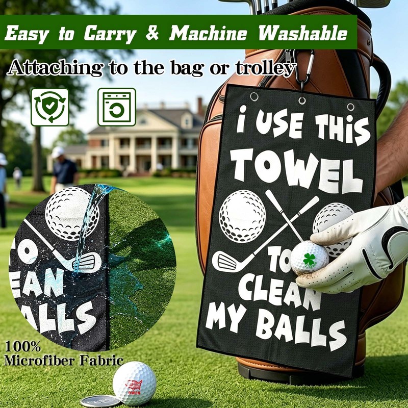 Lihome Golf Accessories for Men, Funny Golf Towel for Golf