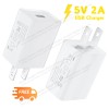 Unbranded 1-2 US Plug 5V 2A USB Port Wall Charger