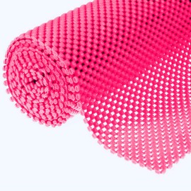 HUIDUO Shelf Liner Drawer and Shelf Liner Non Adhestive Non Slip Durable Grip Shelf Liner for Drawer Shelves Cabinets Storage Kitchen Tableware Pink 20x79inch
