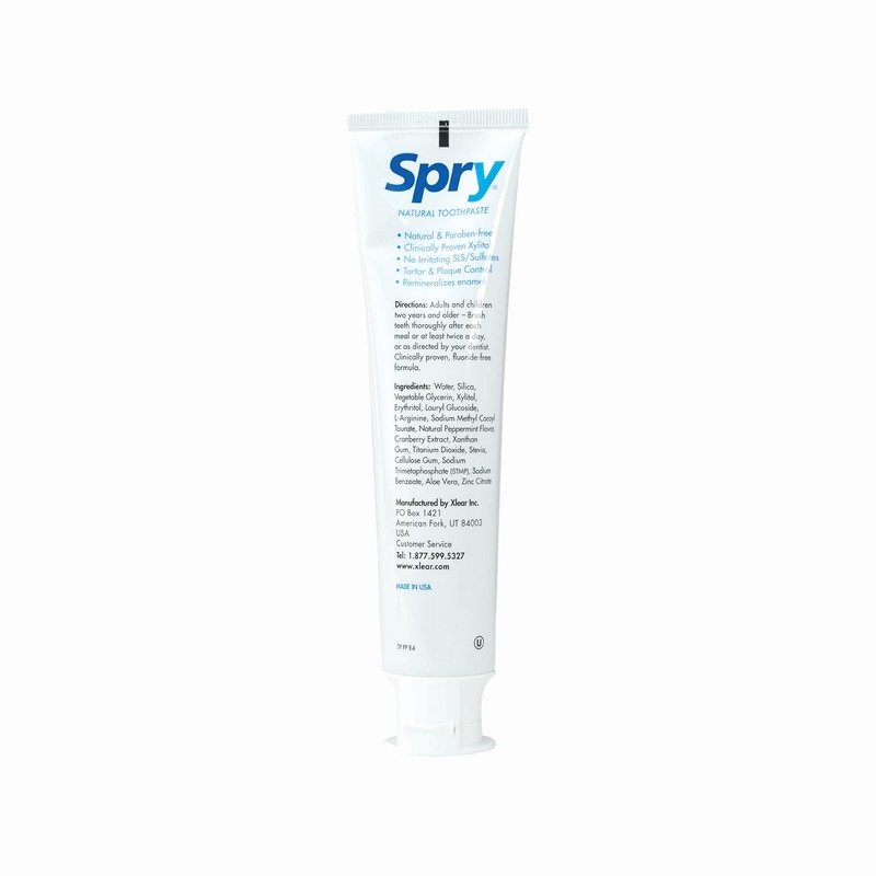 Spry Natural Xylitol Toothpaste 5oz for Adults and Kids -