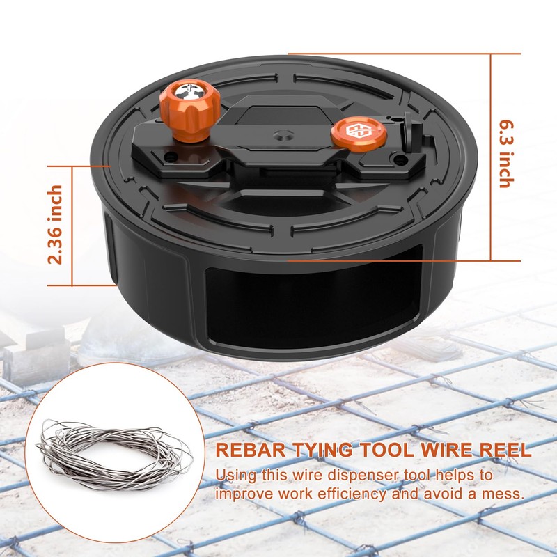 Tie Wire Reel – Lightweight Aluminum, Quick Lock Mechanism, Ambidextrous