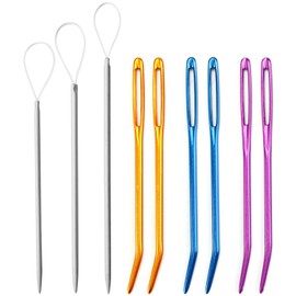 Wool Needles Colorful Bent Tip Tapestry Needles Large-Eye Aluminium Sewing Knitting Needles