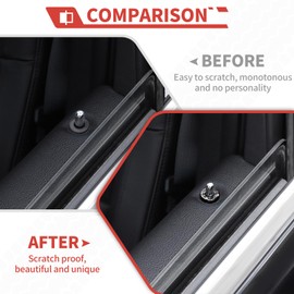 Amayum Fit for Jeep Grand Cherokee 2011-2020 Inner Door Lock Pin Ring Cover Door Bolt Door Lock Pin Cover Interior Accessories,Carbon Fiber Finish