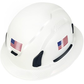 SAFEBUILDER Type II Hard Hats Full Brim ANSI and CSA Class E,G&C Approved No-Vented Top and Sides-Round Impact Protection Chin Strap with Magnetic Buckle (White ANSI+CSA Type II-S26-N)