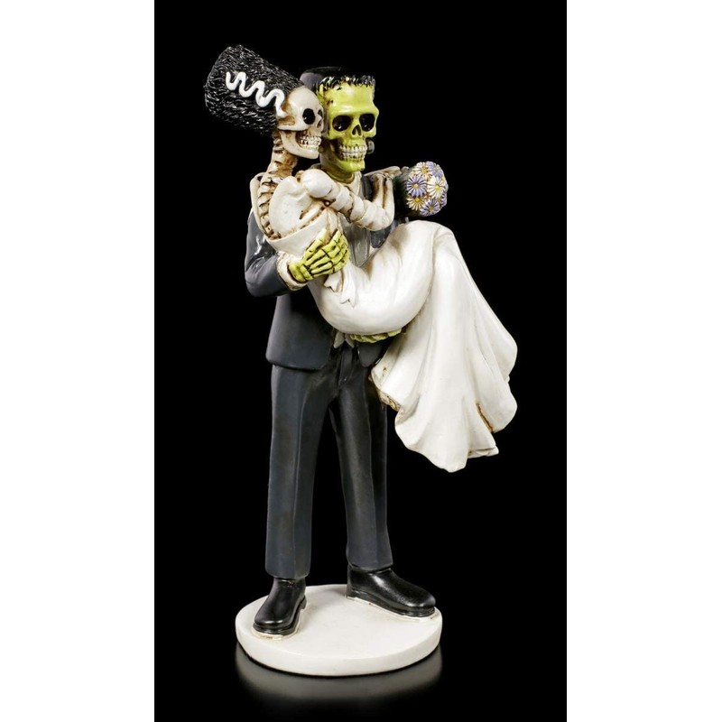 Figuren Shop GmbH Gothic Frankenskull Figurine with Bride | Fantasy