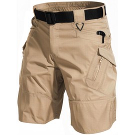 AUTIWITUA Men's Hiking Shorts Waterproof Tactical Cargo Short Pants Quick Dry Work Shorts with Multi Pockets(No Belt)