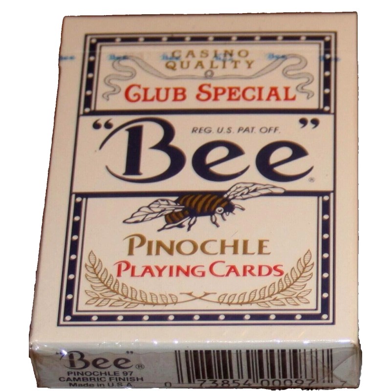 Bee 2 Deck Red Blue Rare BEE PINOCHLE OHIO MADE