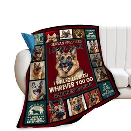 jamie world German Shepherd Blanket Dog Lovers Gifts Cozy Plush German Shepherd Throw Blanket Fuzzy Flannel Fleece Blankets for Girls Boys Women Men 50"x40"