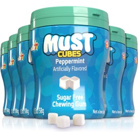Elite Must Sugar Free Peppermint Cube Gum, 2oz (6 Pack)