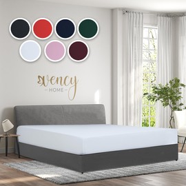Vency Jersey Fitted Sheet 140 x 200 cm White - Fitted Sheet 100% Cotton, Flat Sheet 140 x 200 cm up to 25 cm Mattress Height White