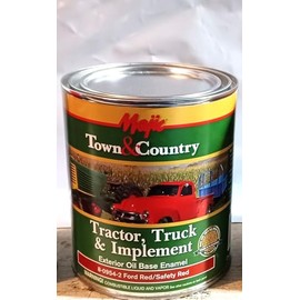 majic Town & Country Tractor, Truck & Implement Exterior Oil Base Enamel, 1 Quart, Ford Red/Safety Red