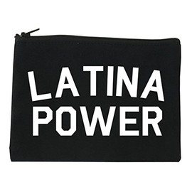 FASHIONISGREAT Latina Power Cosmetic Makeup Bag Black Medium