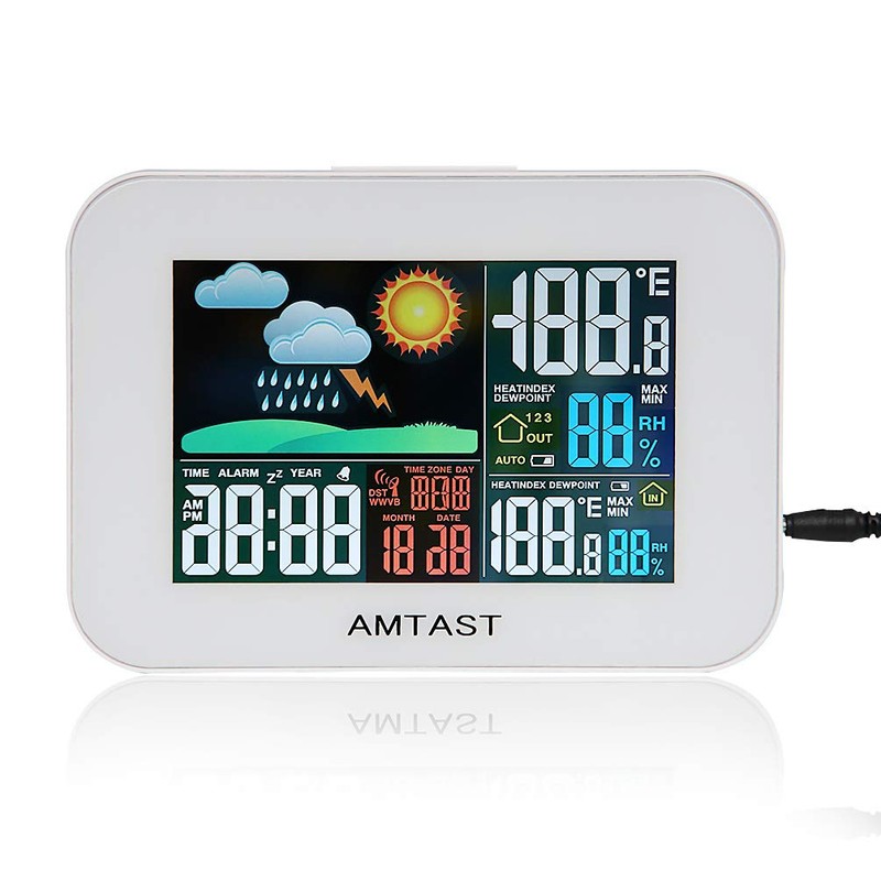 AMTAST Wireless Weather Station Color Display Digital Weather Station with
