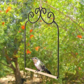 Home-X Hummingbird Swing. Metal Frame Hummingbird Swing with Wooden Dowel