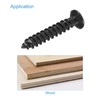 sourcing map M4 x 25mm Wood Screws Phillips Flat Head