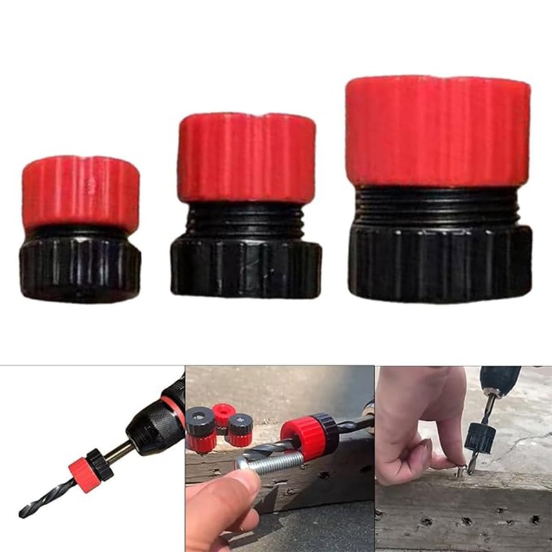 3 Pack Drill Depth Stop for Drill Bits,Adjustable Precise Drilling