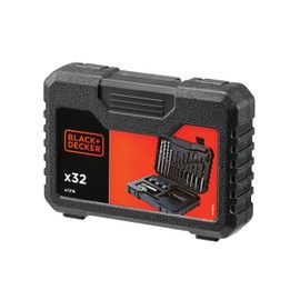 BLACK+DECKER A7216-XJ Drilling and Screwdriver Bit Set - 32 Piece, Gray