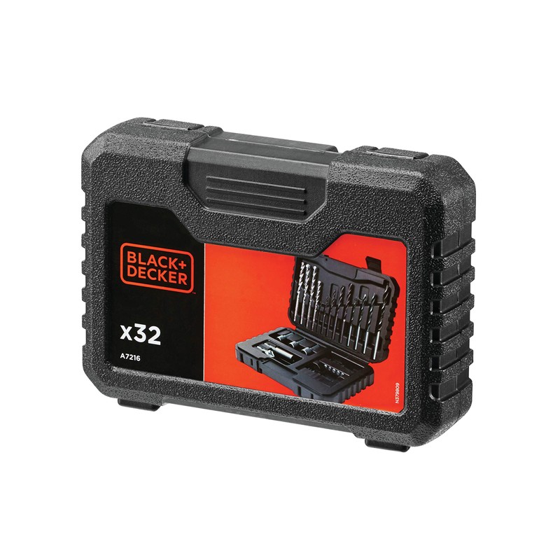 BLACK+DECKER A7216-XJ Drilling and Screwdriver Bit Set - 32 Piece,