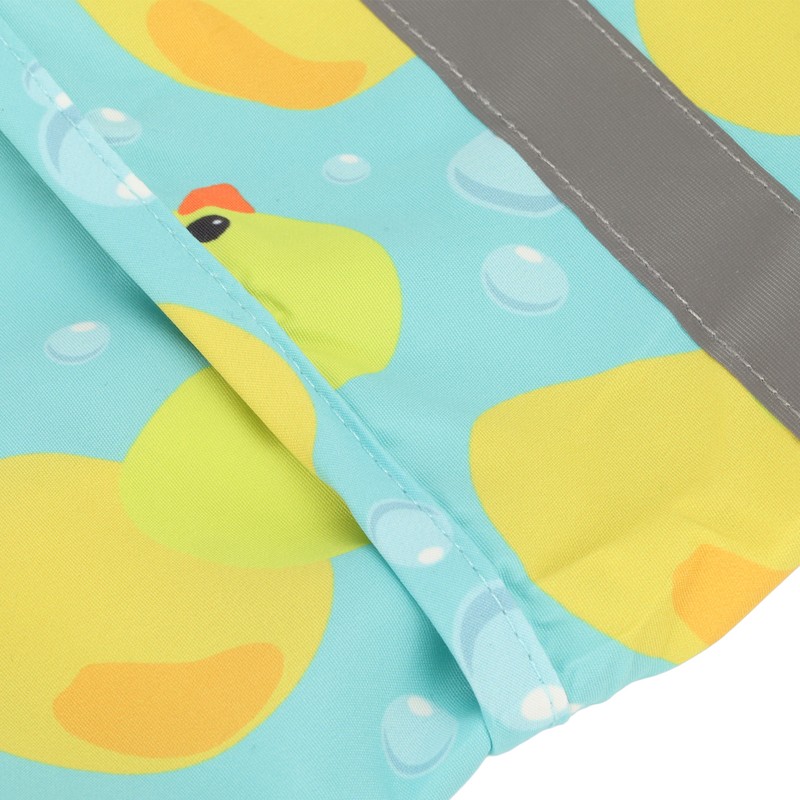 Pet Rain Jacket Duckling Pattern Waterproof Reflective Adjustable 4 Legs