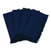 SARO LIFESTYLE 4-Piece Square Napkin, 20-Inch, Navy Blue