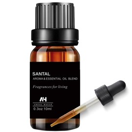 Santal Diffuser Oil 10ml - Home Luxury Scents Refill - Inspired by Santal Perfume - Sandalwood, Leather & Cedar - Make Your House Smell Good - Aromatherapy Diffuser Oil - Hotel Scents for Diffuser