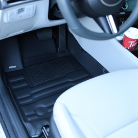 Mat Up! for Hyundai Tuscon Hybrid 2022-25 (Not for PHEV or Non-Hybrid/Gas only) Floor Mats with Maximum Coverage & All Weather Protection, Laser Measured Waterproof Anti-Slip Custom Fit Car Liners