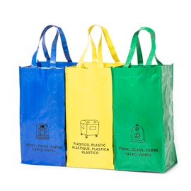 GLOBAL APPLIANCES Compact and economical recycling bin, ideal for recycling, 3 compartments, recycling bags for small spaces