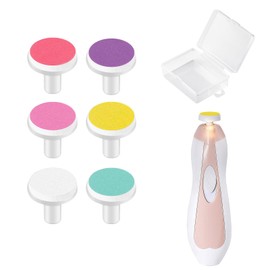 6 Pieces Replacement Pads Compatible with Haakaa Nail File, Electric Baby Nail Grinding Heads for Baby Nail Trimmer Suits to Newborn Infant Toddler