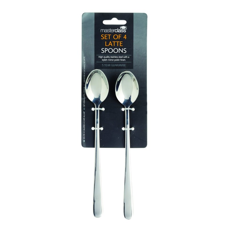 Set Of 4 Stainless Steel Latte Spoons