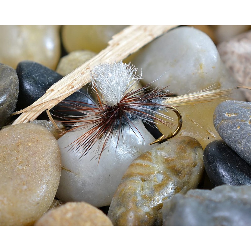Parachute Adams Dry Flies Tied on Mustad Signature Hooks -