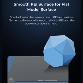 Creality K1C - Kit de placas de construcción PEI liso, impresora 3D, resistencia al calor y al desgaste, plataforma de acero PEI con resorte suave, diseño de boquilla de limpieza para K1C