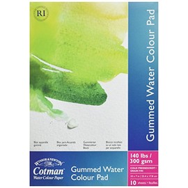 Winsor & Newton Cotman 140-Pound Water Colour Cold Press Gummed Paper Pad, 7 by 10-Inch